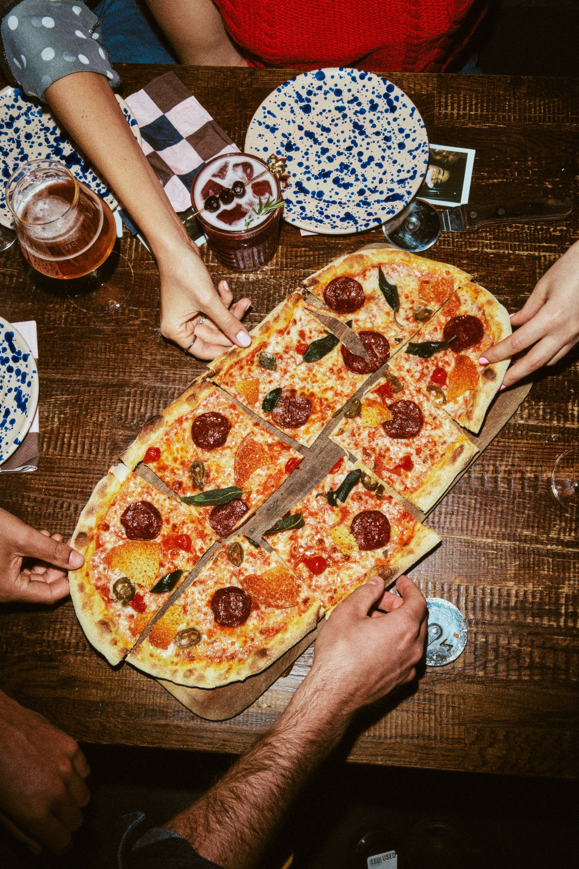 Zizzi Pizza sharing